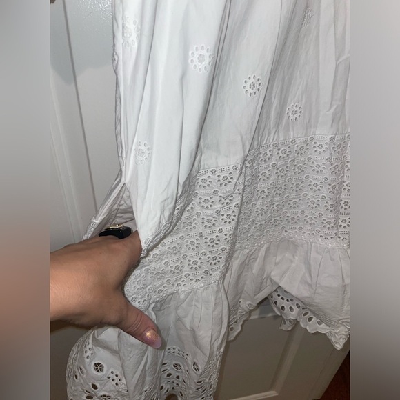 Sea New York White Elysse Embroidery Oversized Mini Sleeve Tunic Dress 🤍 Medium - Picture 13 of 14